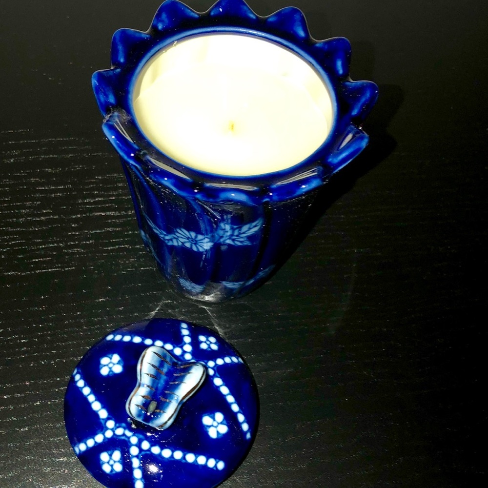 Bombay candle in beautiful ceramic container